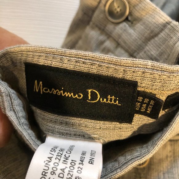 Massimo Dutti Men's Textured 4 Pocket Slim Fit Trouser Pants Gray Size 30 - Picture 3 of 9